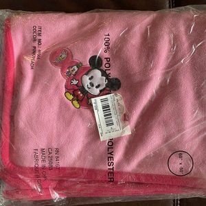DISNEY CUTIES PINK BLANKET NEW IN PACKAGE